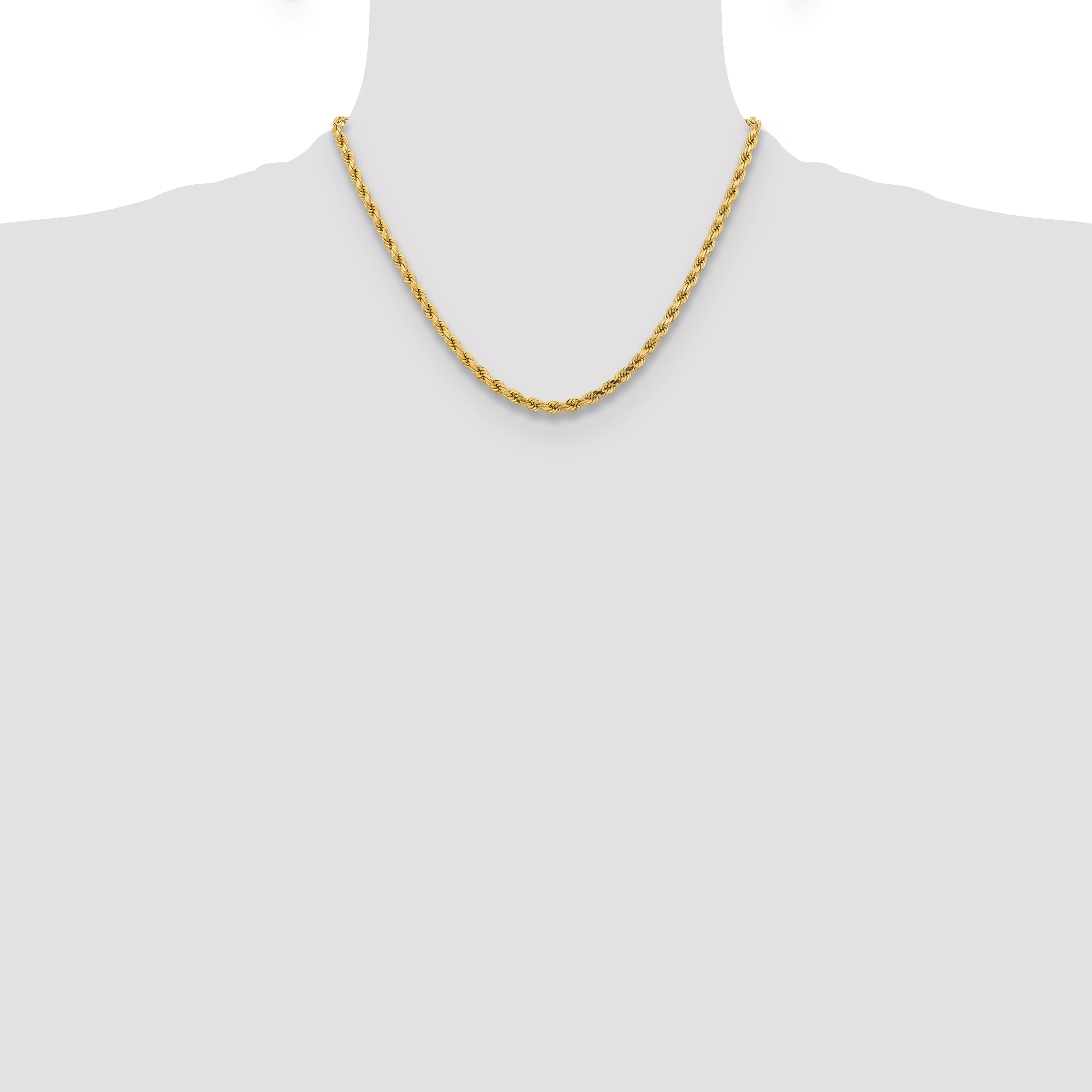 10k 4.25mm Diamond-cut Rope Chain