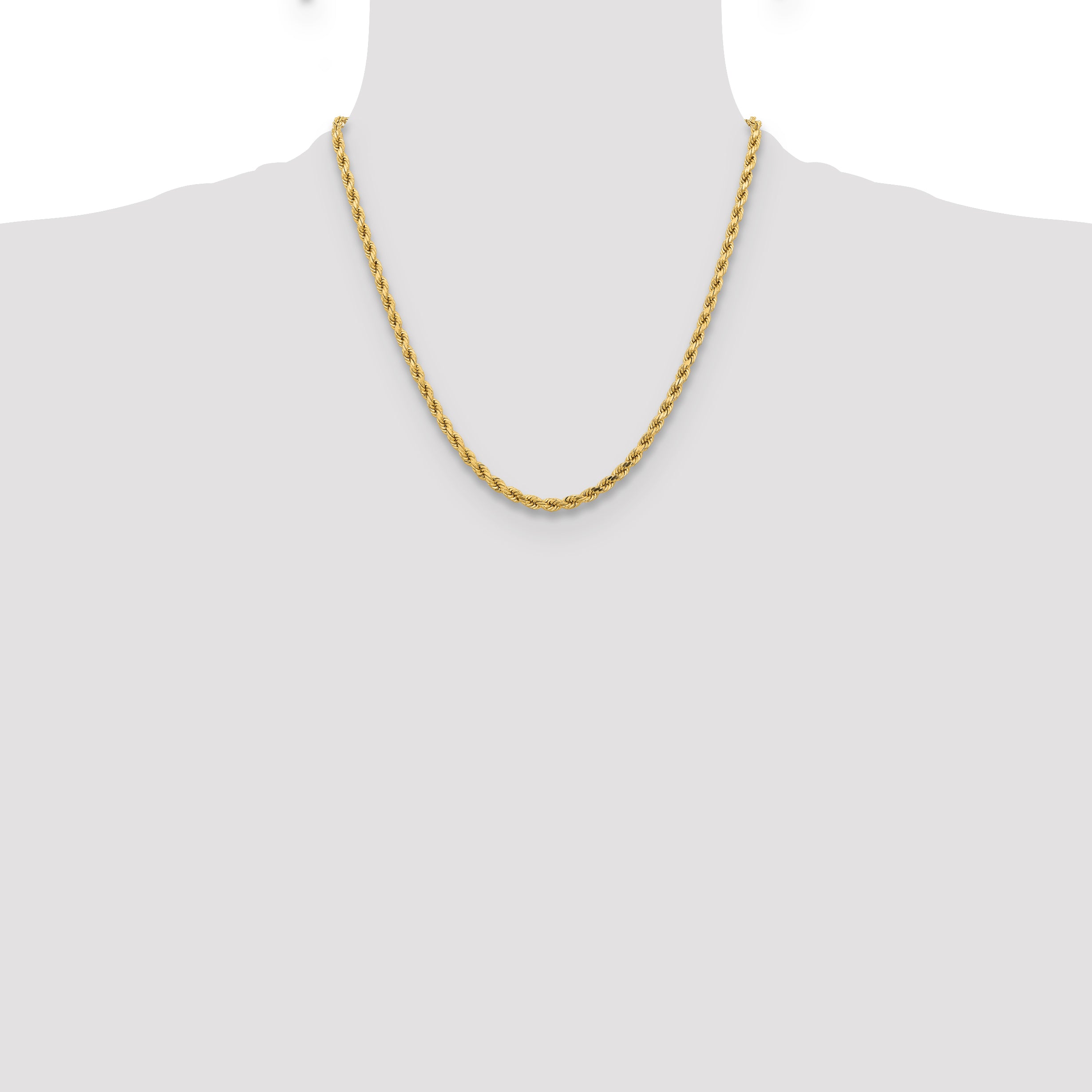 10k 4.25mm Diamond-cut Rope Chain