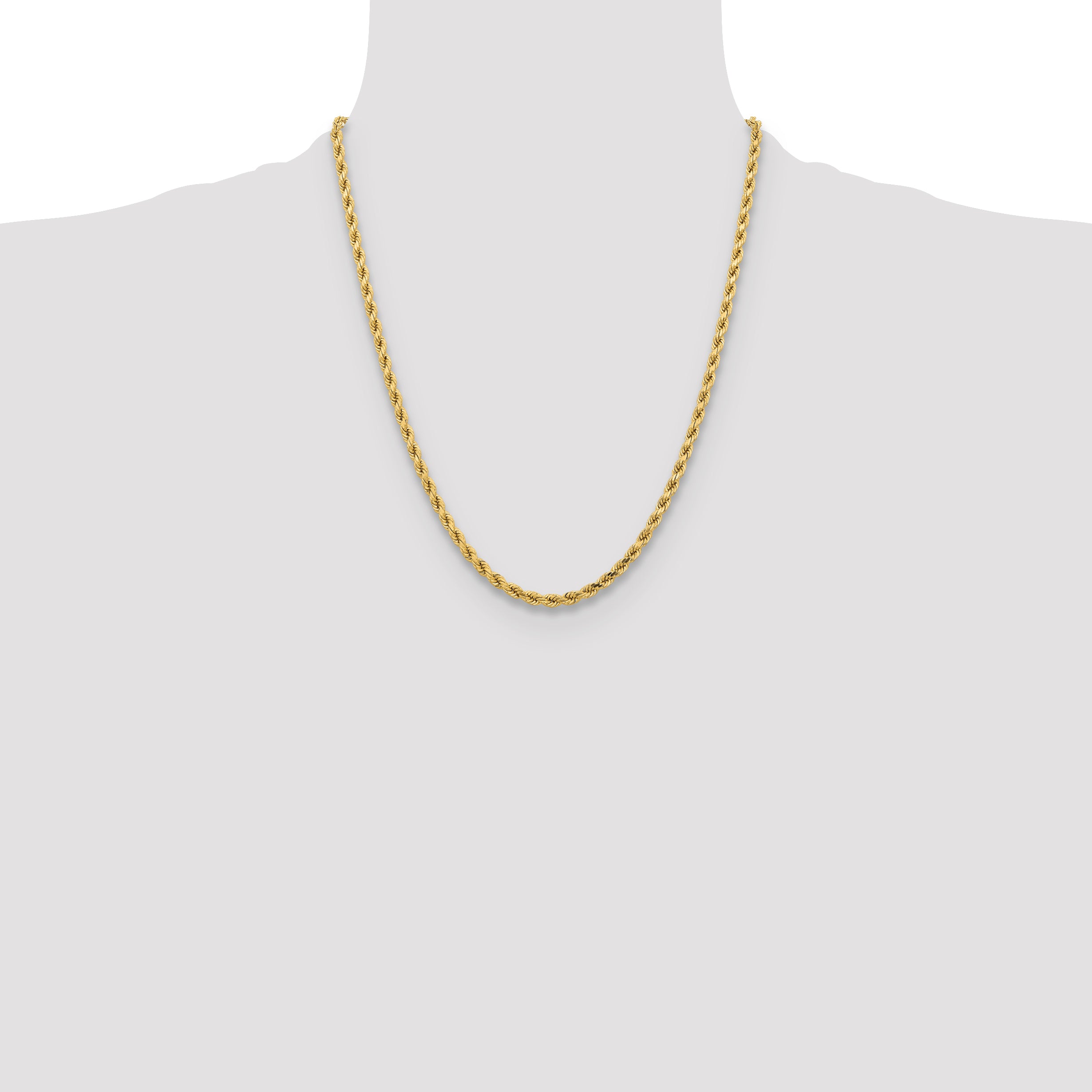 10k 4.25mm Diamond-cut Rope Chain