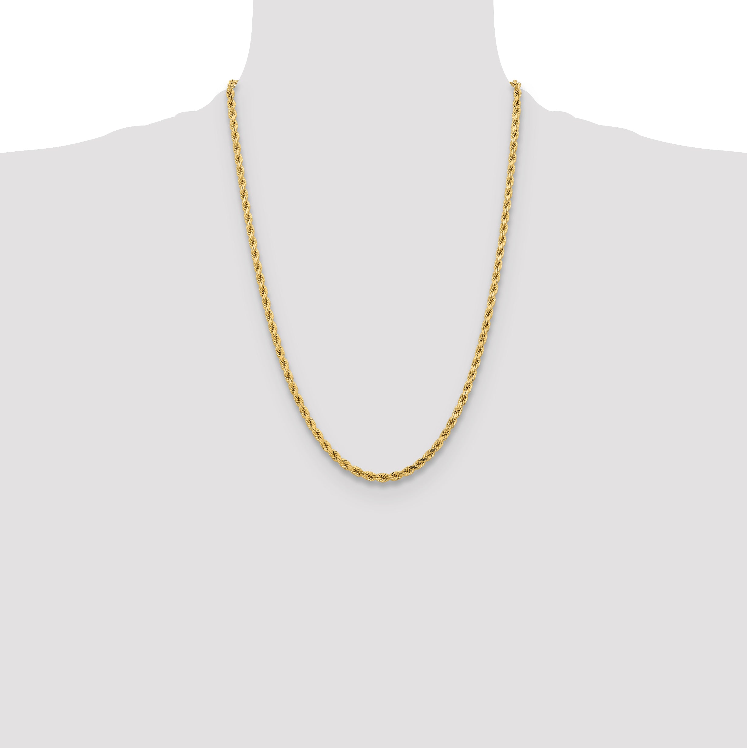 10k 4.25mm Diamond-cut Rope Chain