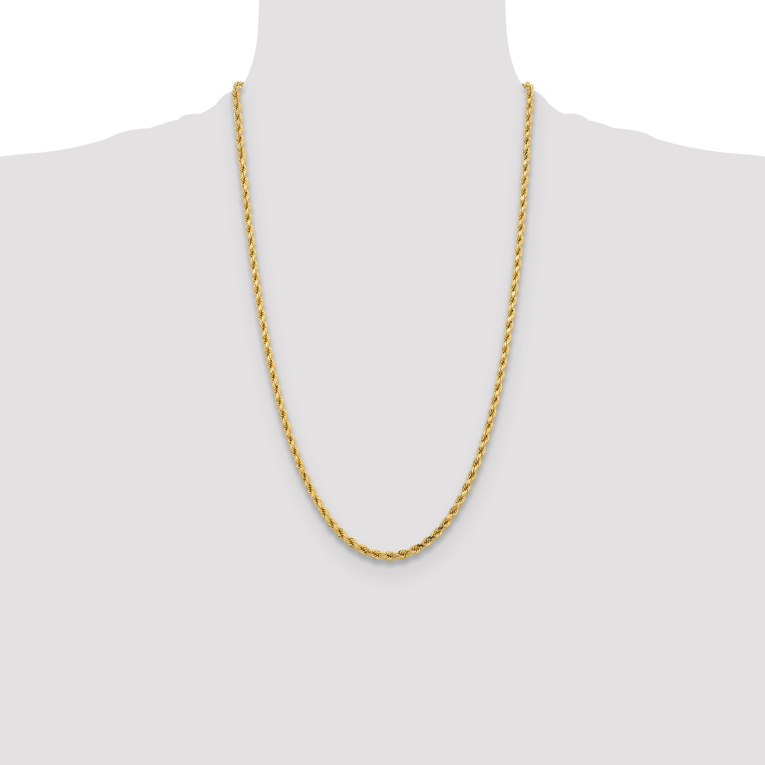 10k 4.25mm Diamond-cut Rope Chain