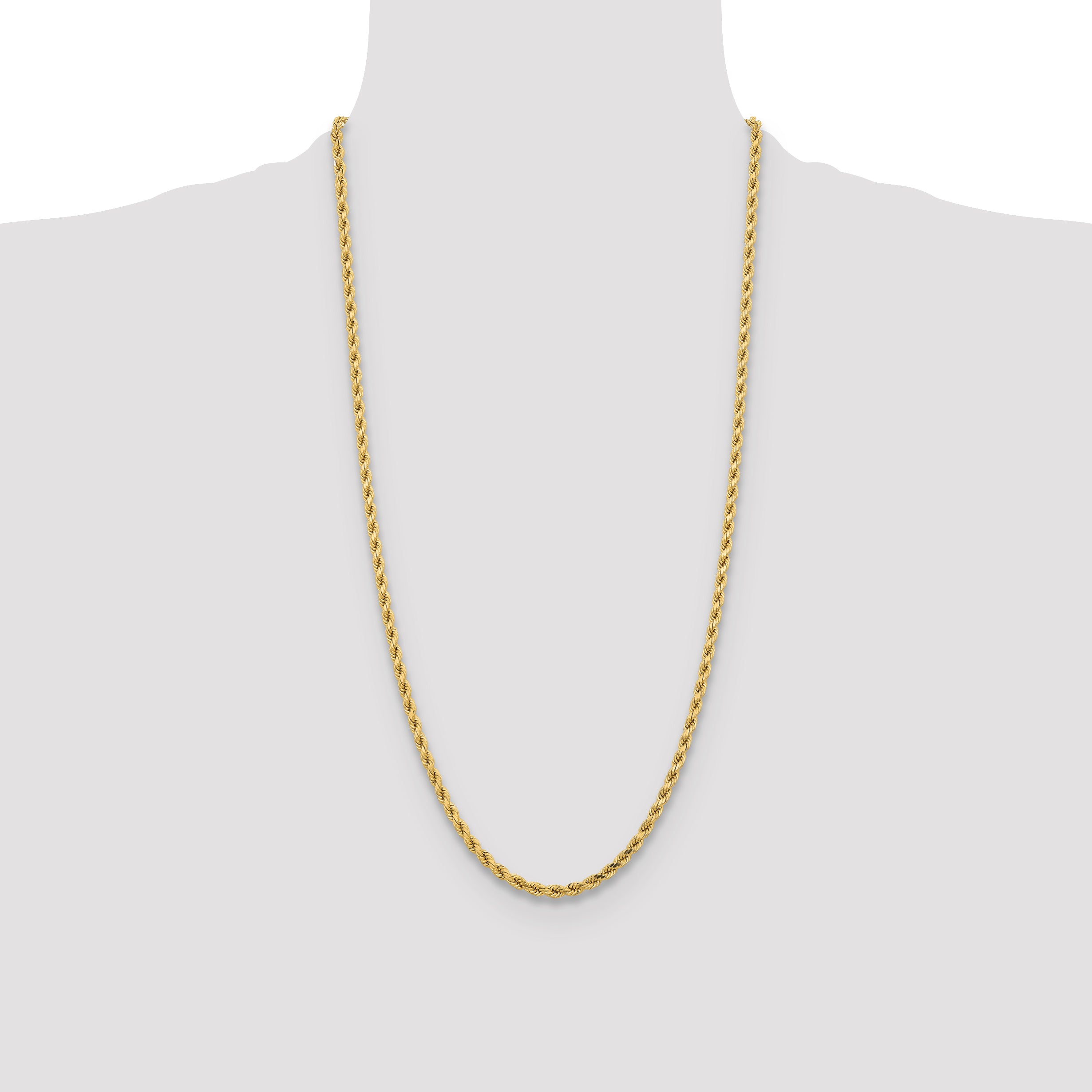 10k 4.25mm Diamond-cut Rope Chain