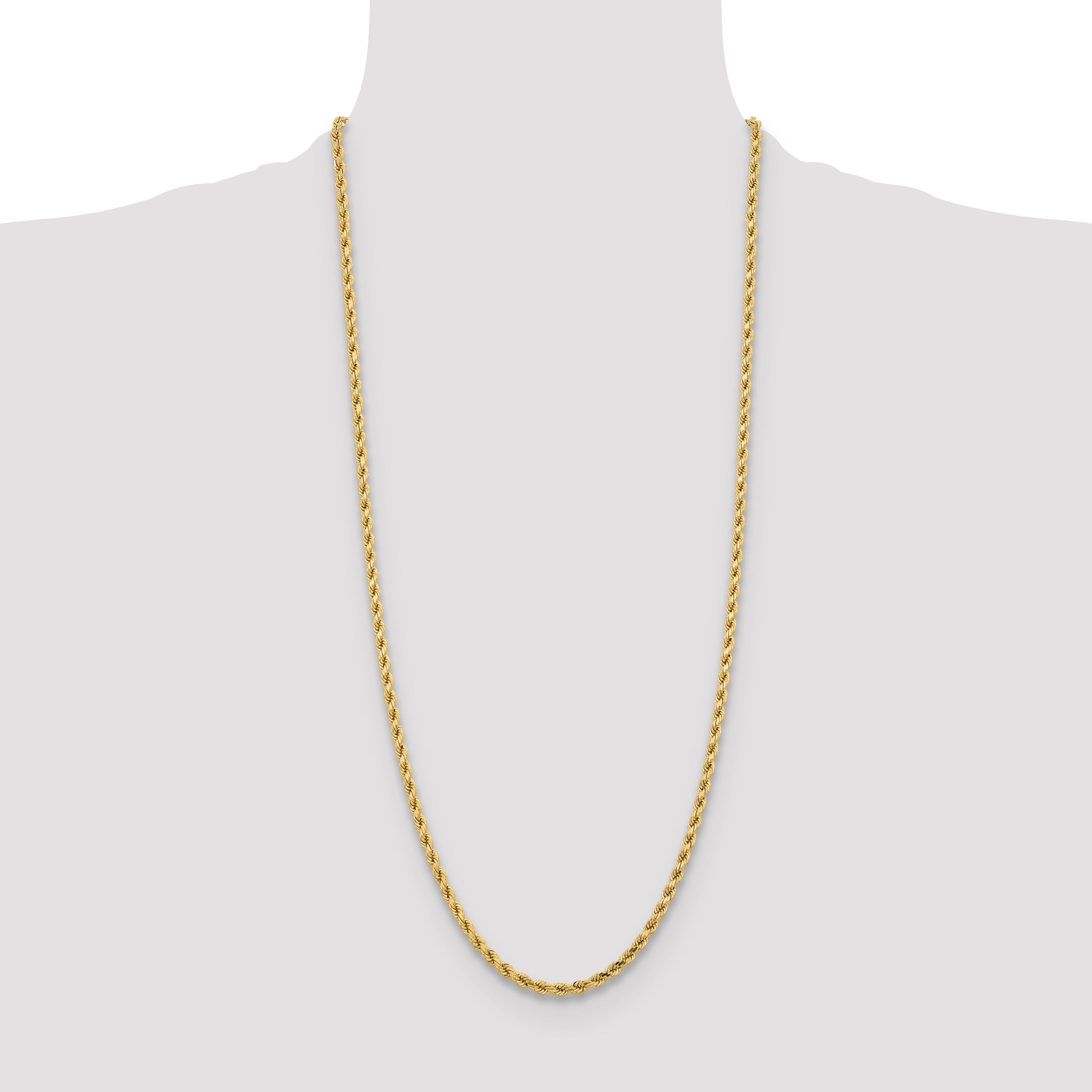 10k 4.25mm Diamond-cut Rope Chain