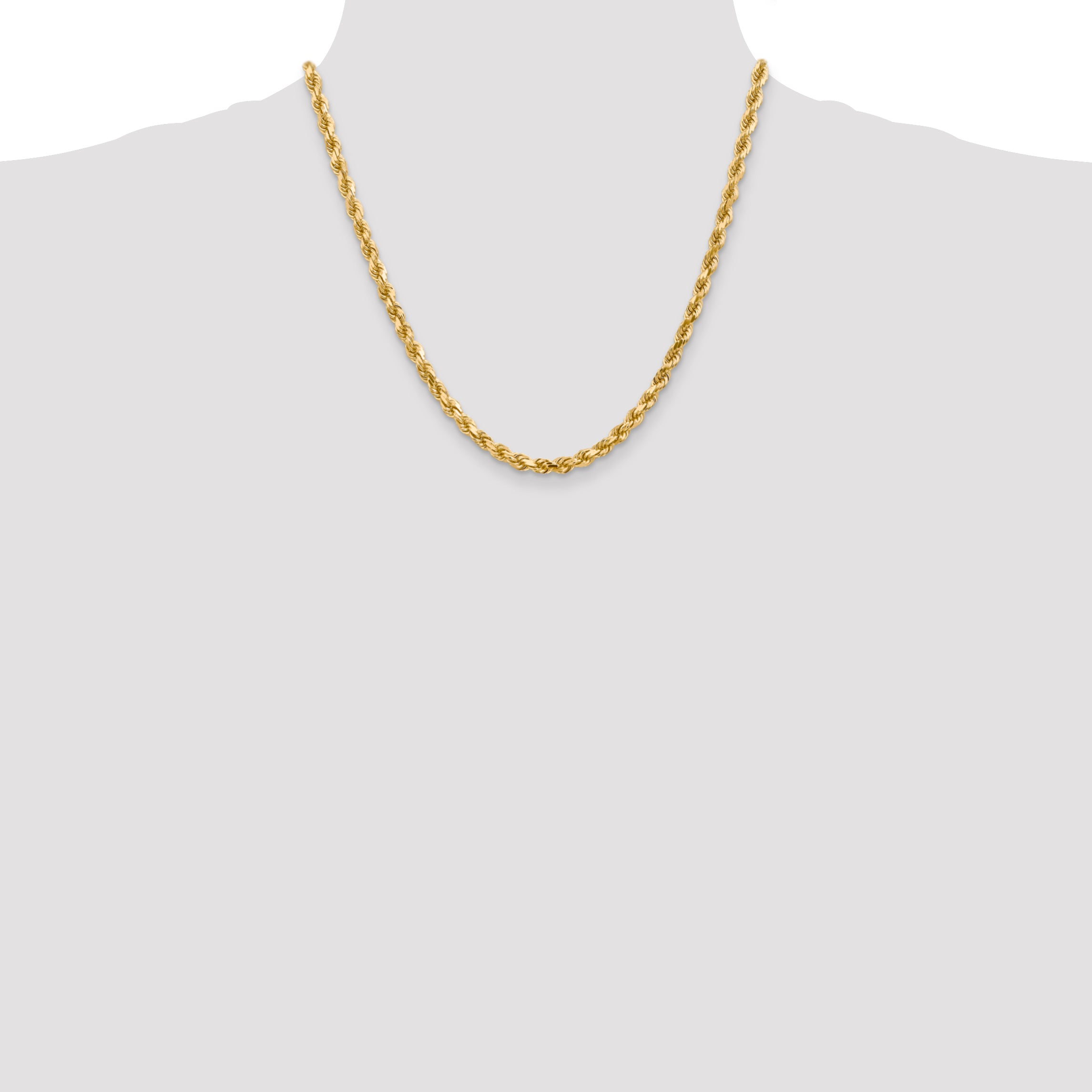 10k 4.5mm Diamond-Cut Rope Chain