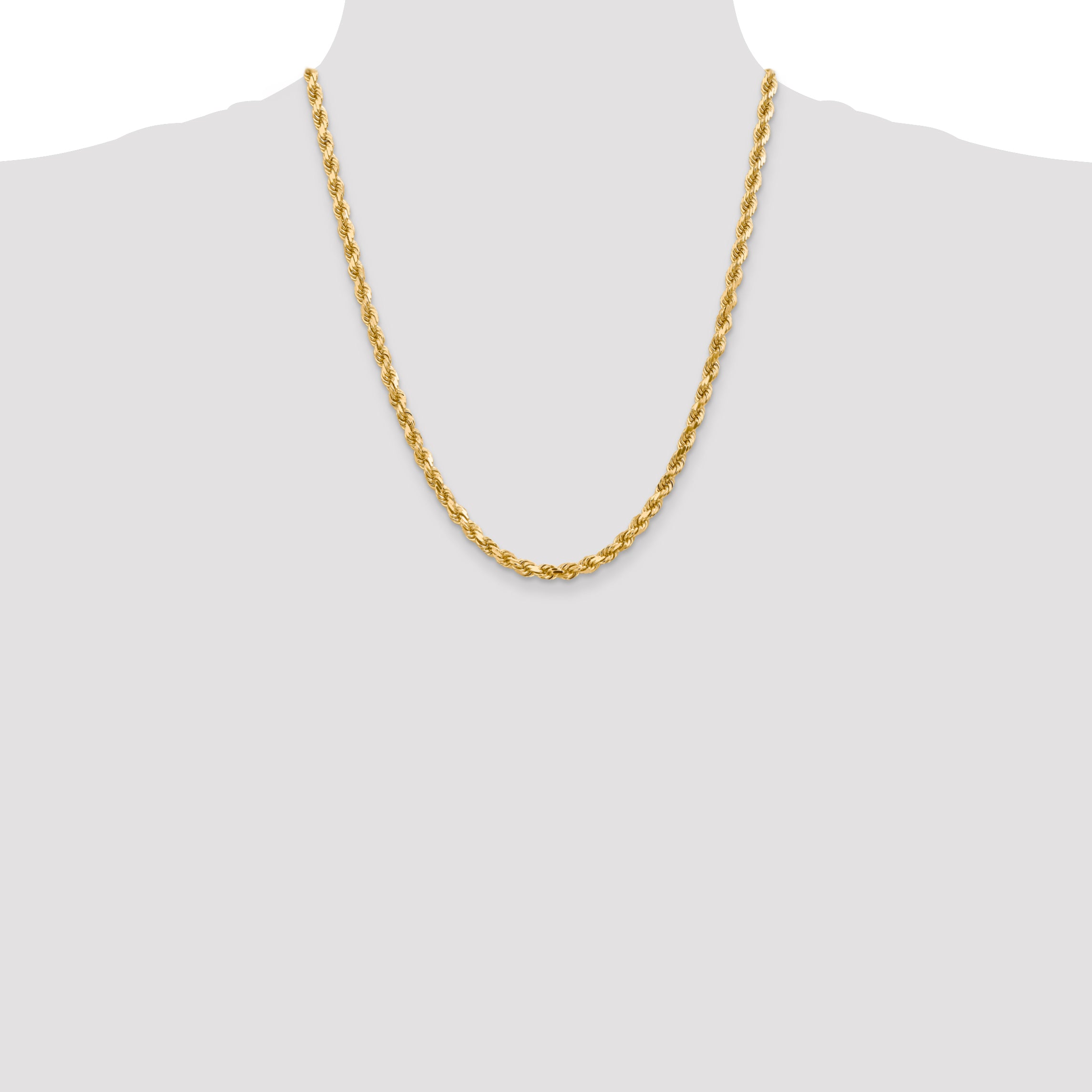 10k 4.5mm Diamond-Cut Rope Chain