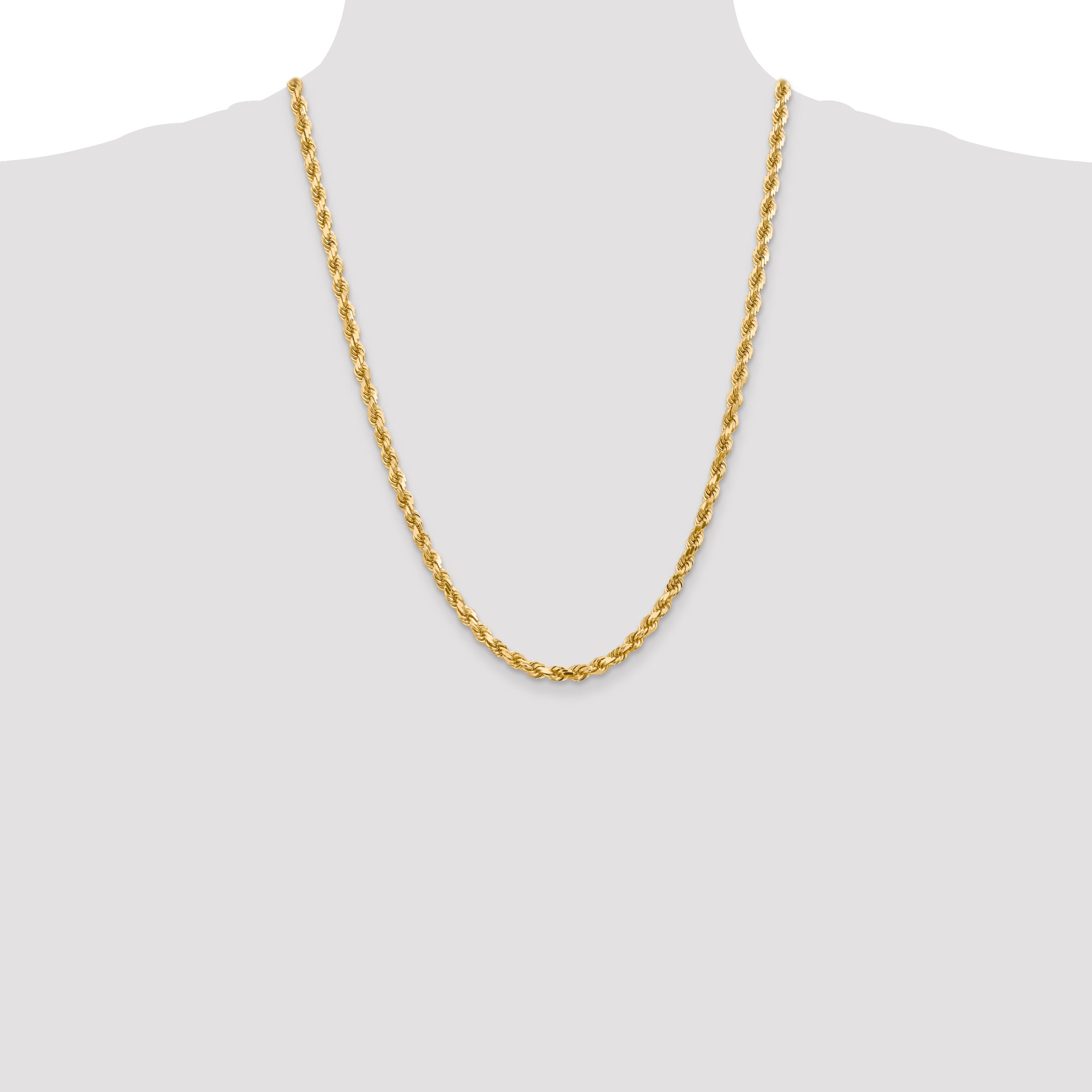 10k 4.5mm Diamond-Cut Rope Chain