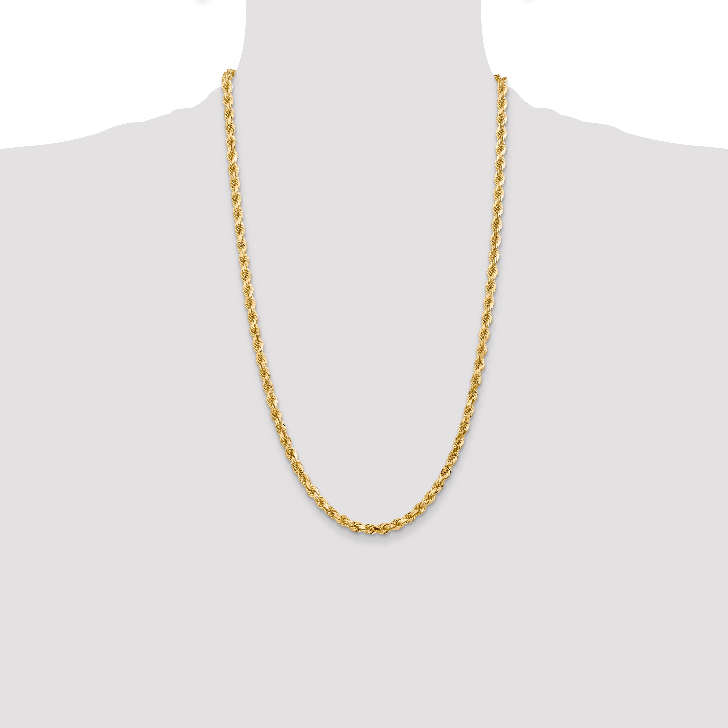 10k 4.5mm Diamond-Cut Rope Chain