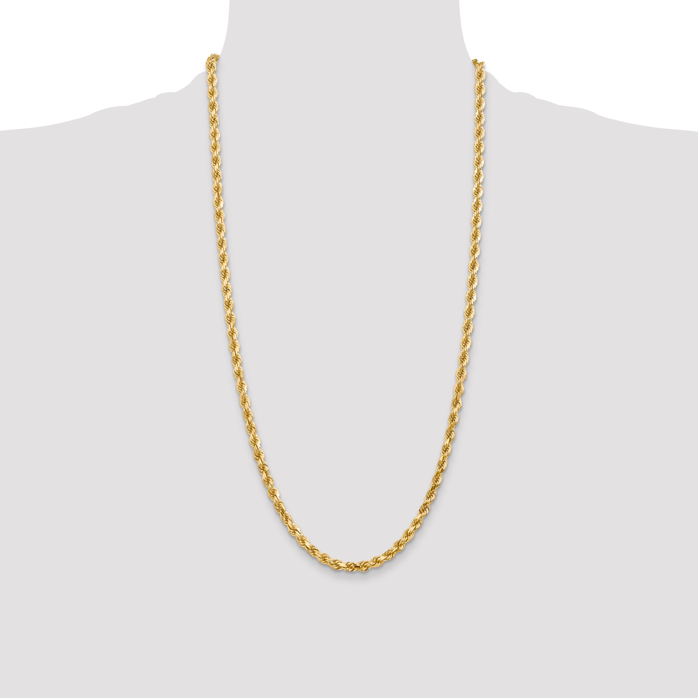 10k 4.5mm Diamond-Cut Rope Chain