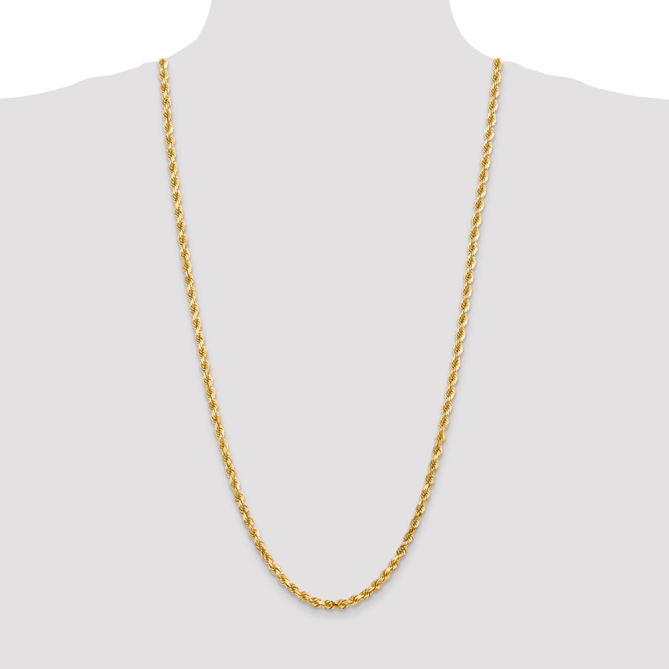 10k 4.5mm Diamond-Cut Rope Chain