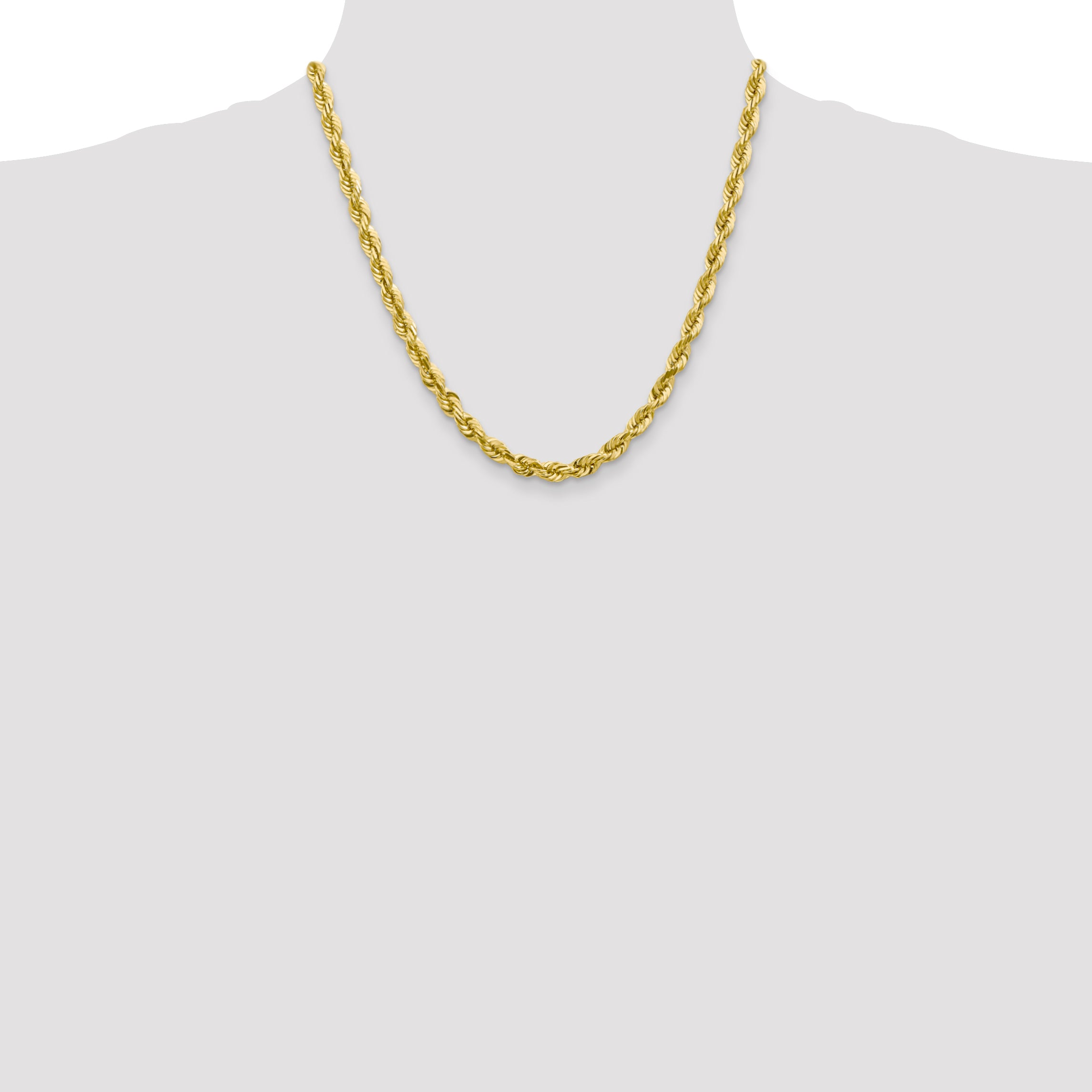 10k 5.5mm Diamond-cut Rope Chain