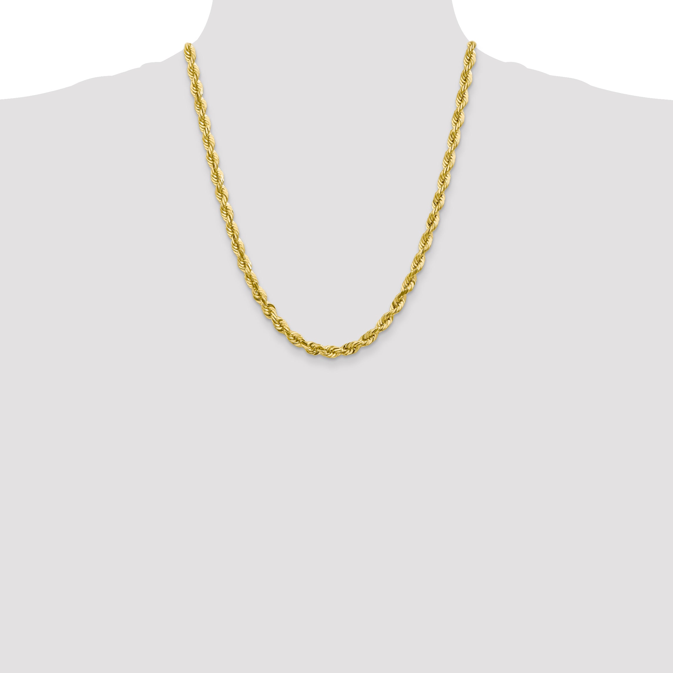 10k 5.5mm Diamond-cut Rope Chain