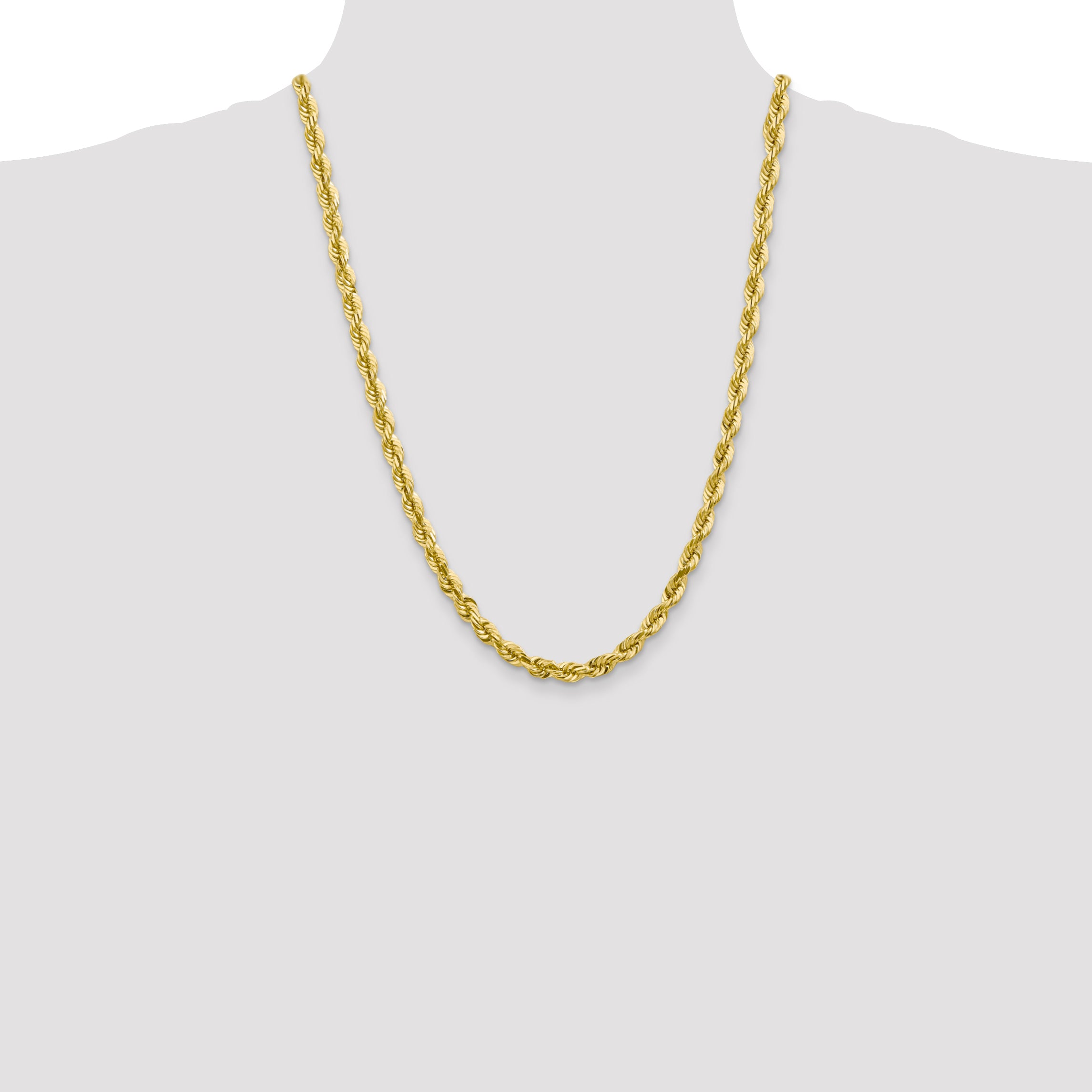 10k 5.5mm Diamond-cut Rope Chain