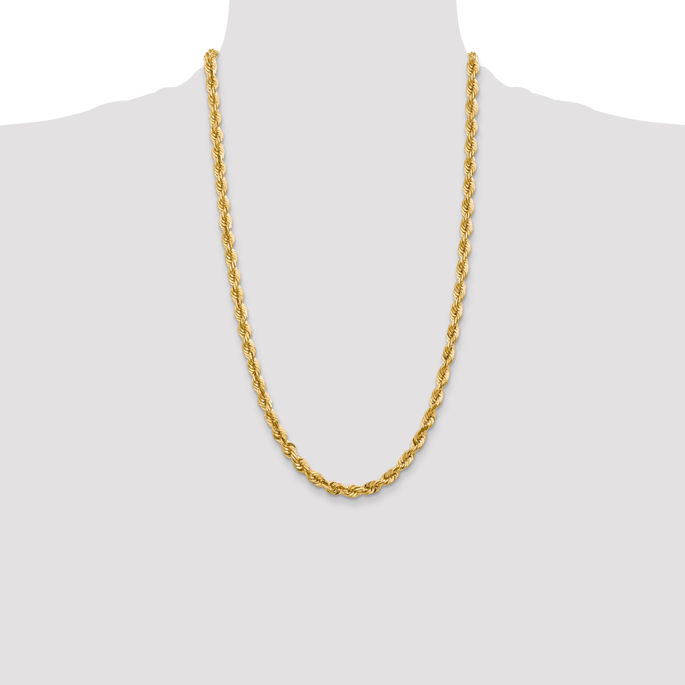 10k 5.5mm Diamond-cut Rope Chain