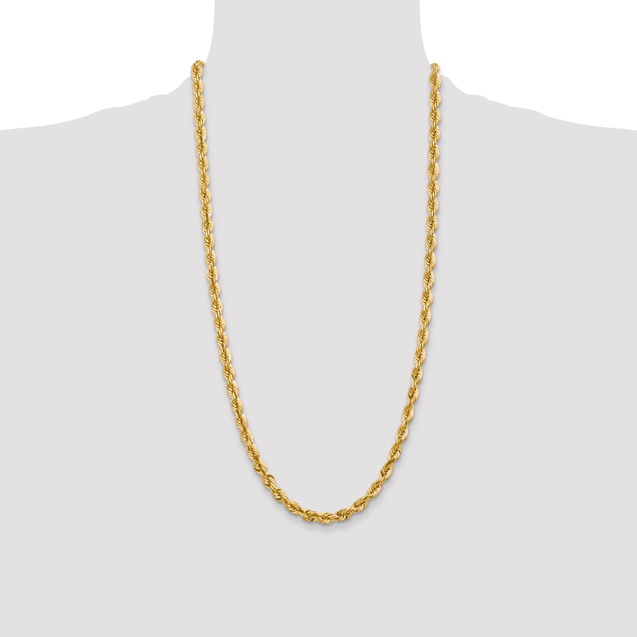 10k 5.5mm Diamond-cut Rope Chain