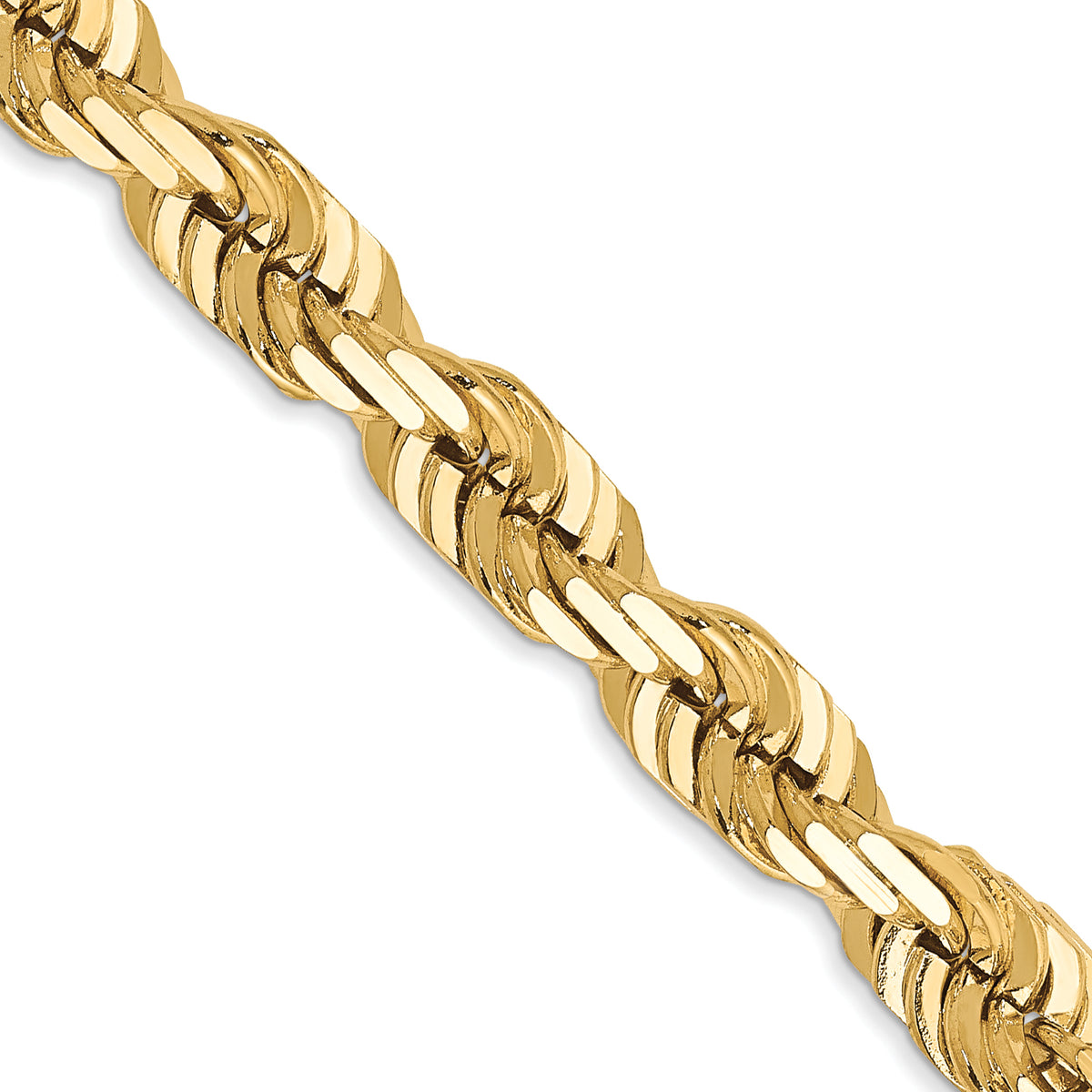 10k 5.5mm Diamond-cut Rope Chain