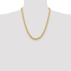 10k 6.5mm Diamond-cut Rope Chain