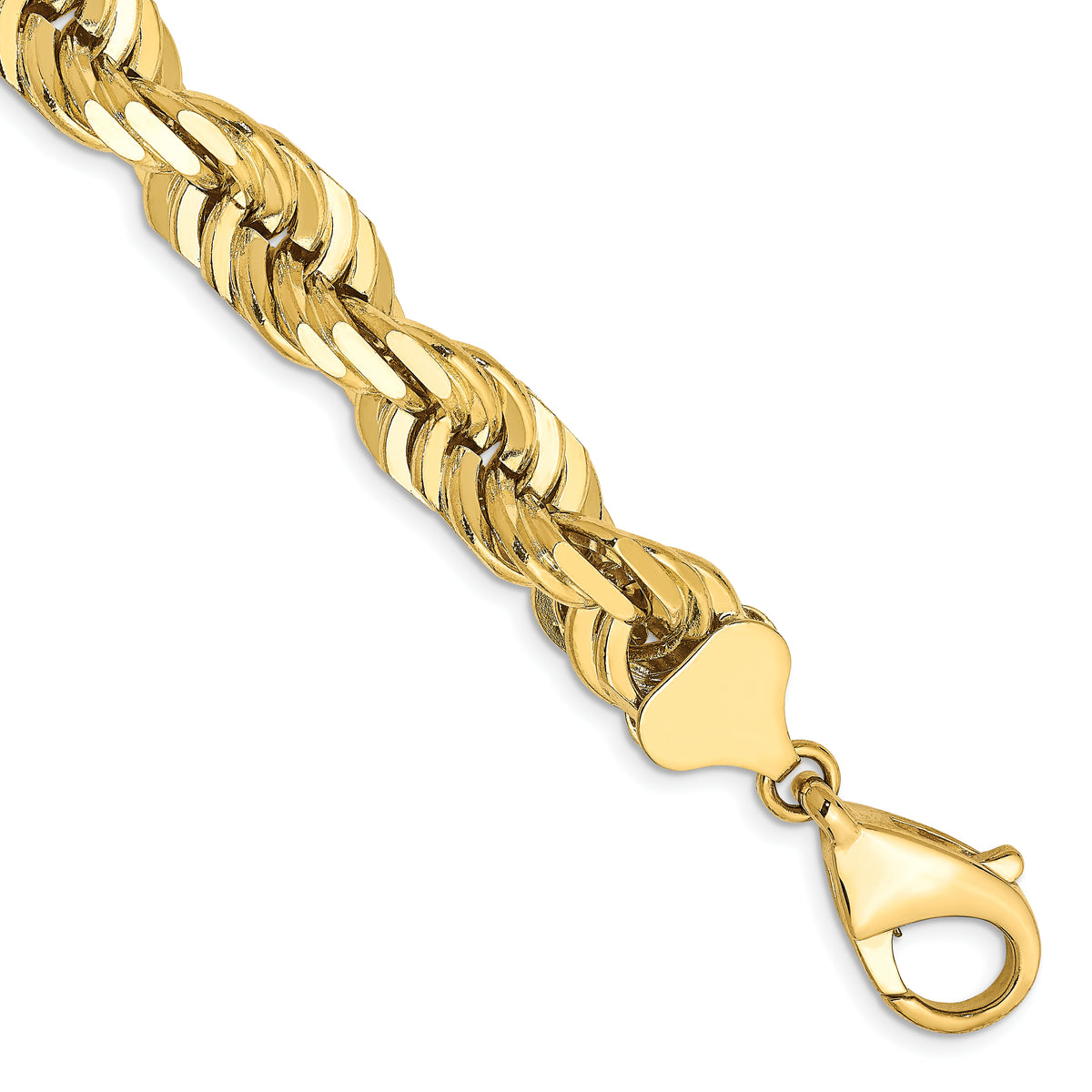 10k 10mm Diamond-cut Rope Chain