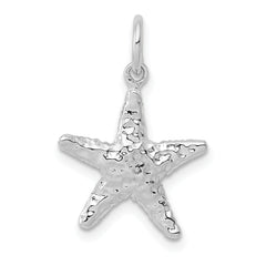 10k White Gold Polished 3-Dimensional Starfish Pendant