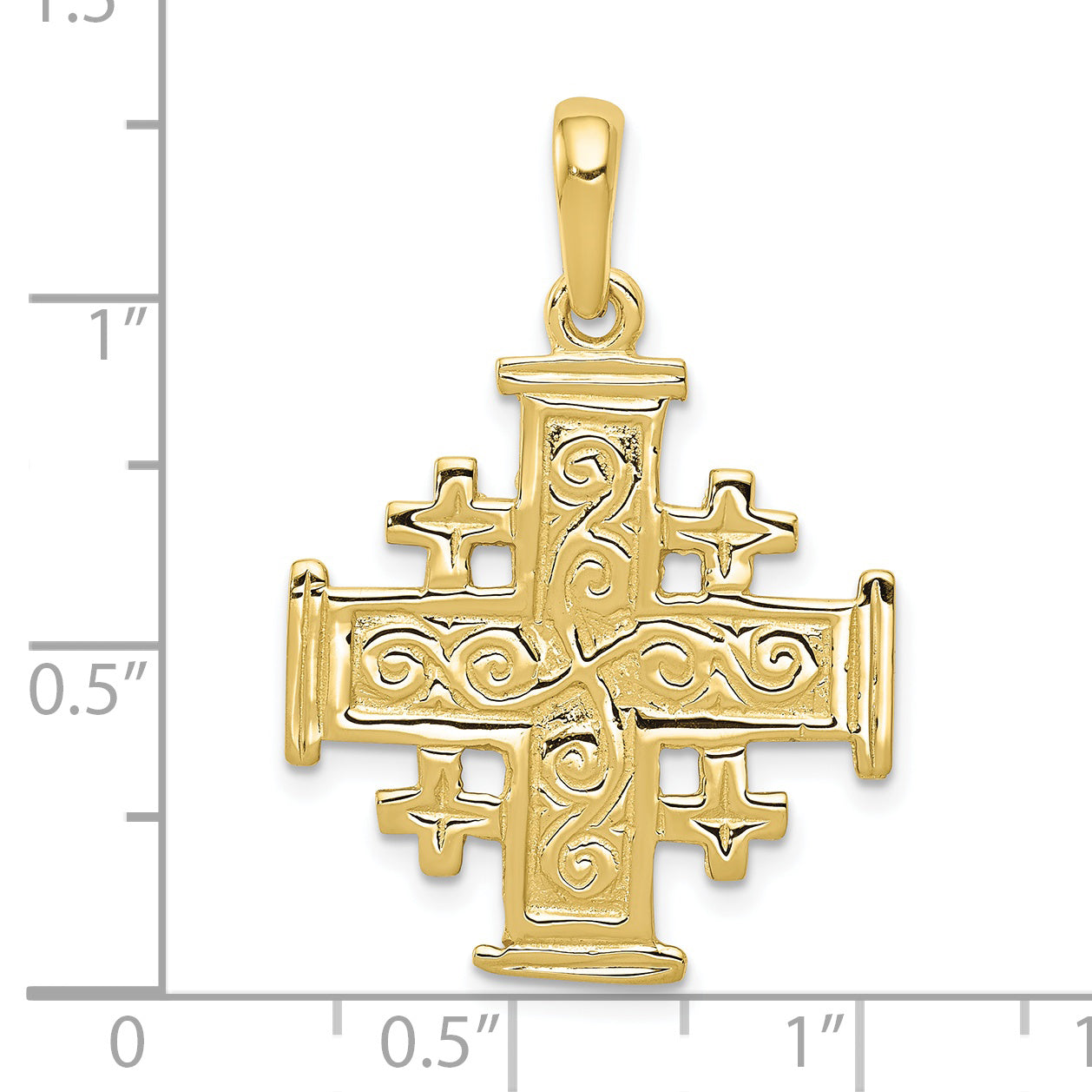 10k Jerusalem Cross Pendant