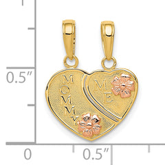 10K Two-tone MOMMY and ME Break-A-Part Charm