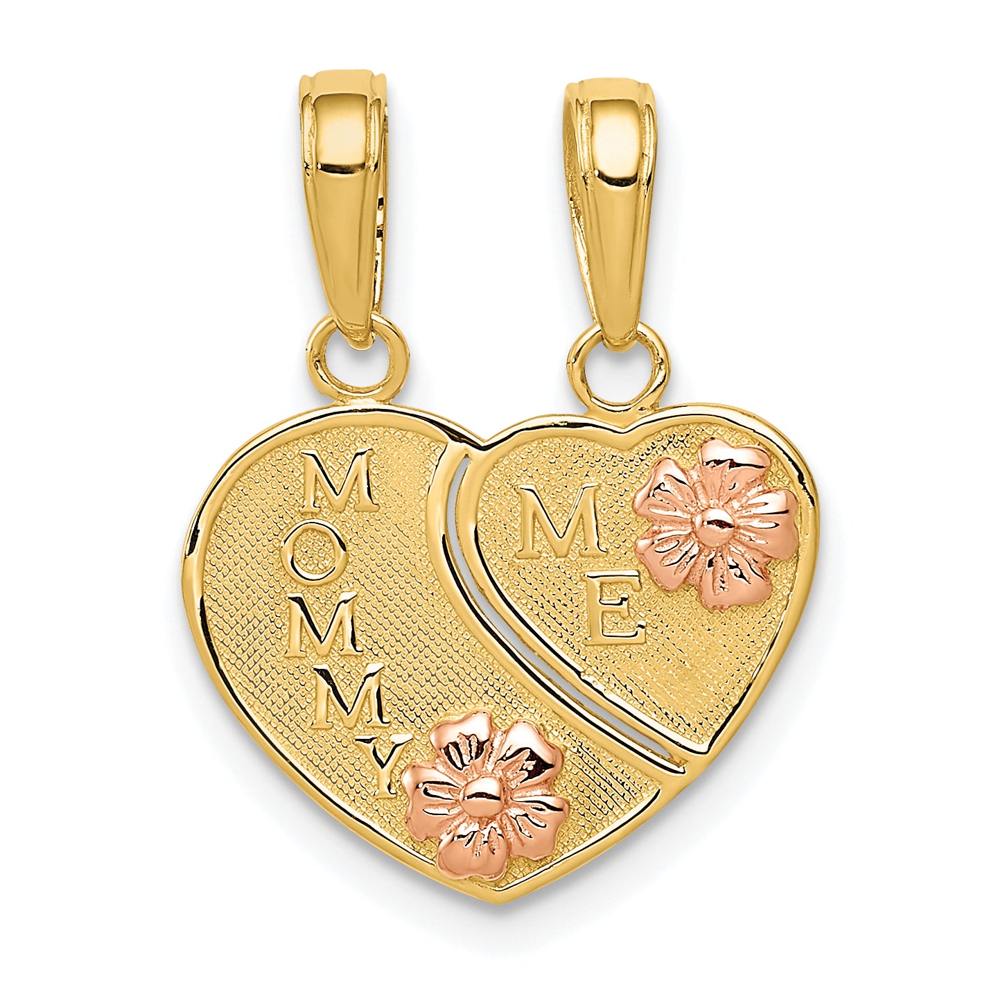 10K Two-tone MOMMY and ME Break-A-Part Charm