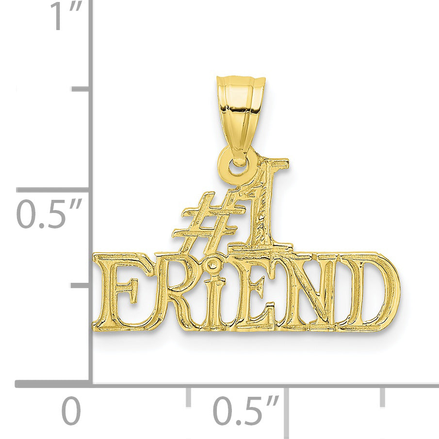 10K #1 FRIEND Pendant