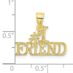 10K #1 FRIEND Pendant