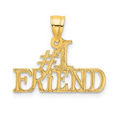 10K #1 FRIEND Pendant