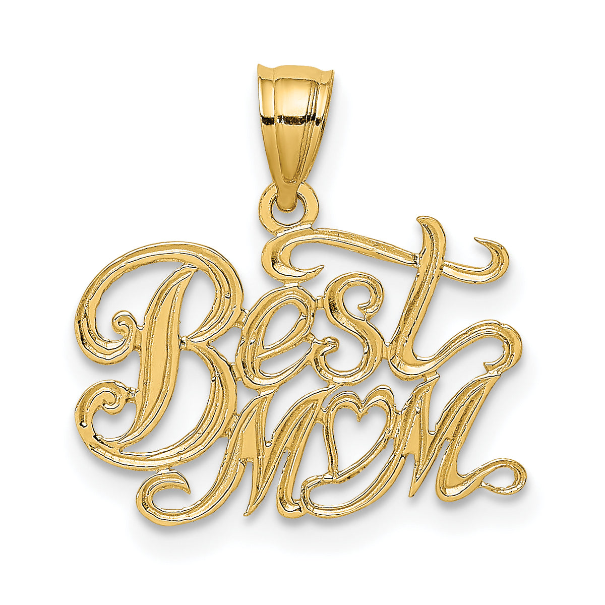 10K BEST MOM Pendant