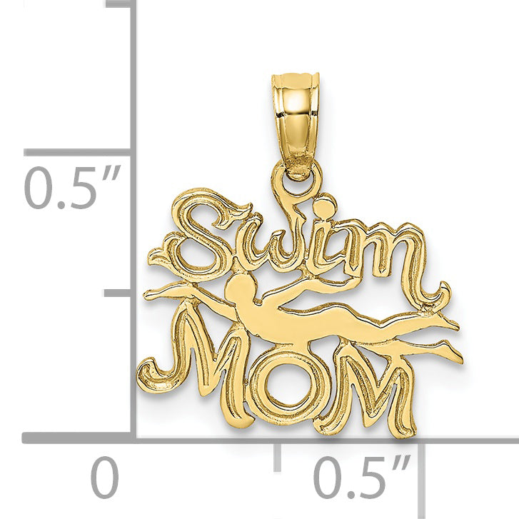 10K SWIM MOM w/Swimmer Charm