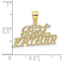 10K BEST FATHER Pendant