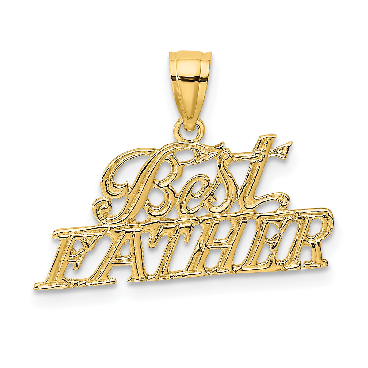 10K BEST FATHER Pendant