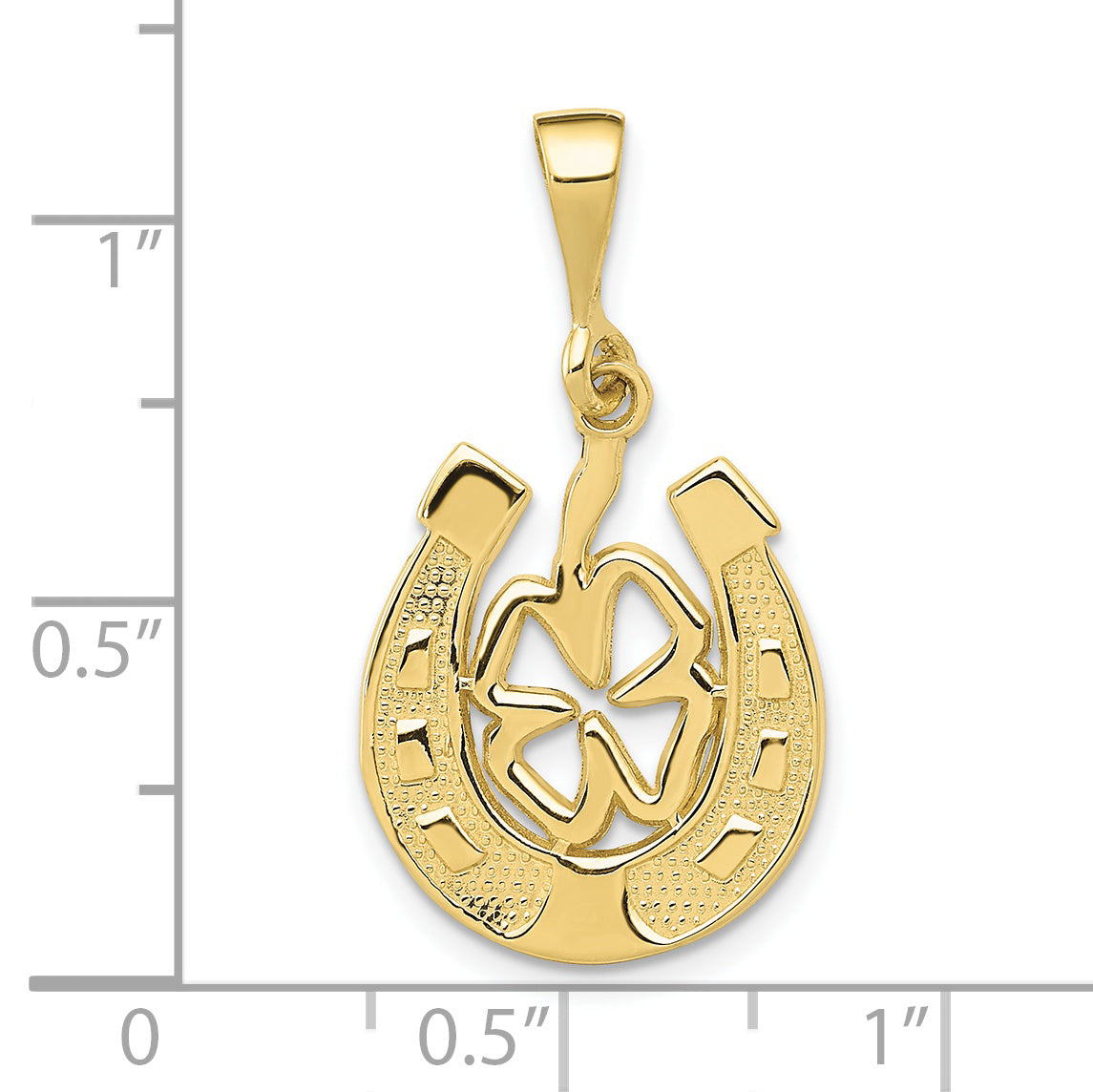 10k Good Luck Clover Pendant