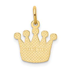 10k Kings Crown Charm