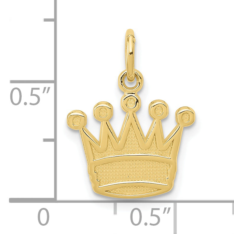 10k Kings Crown Charm