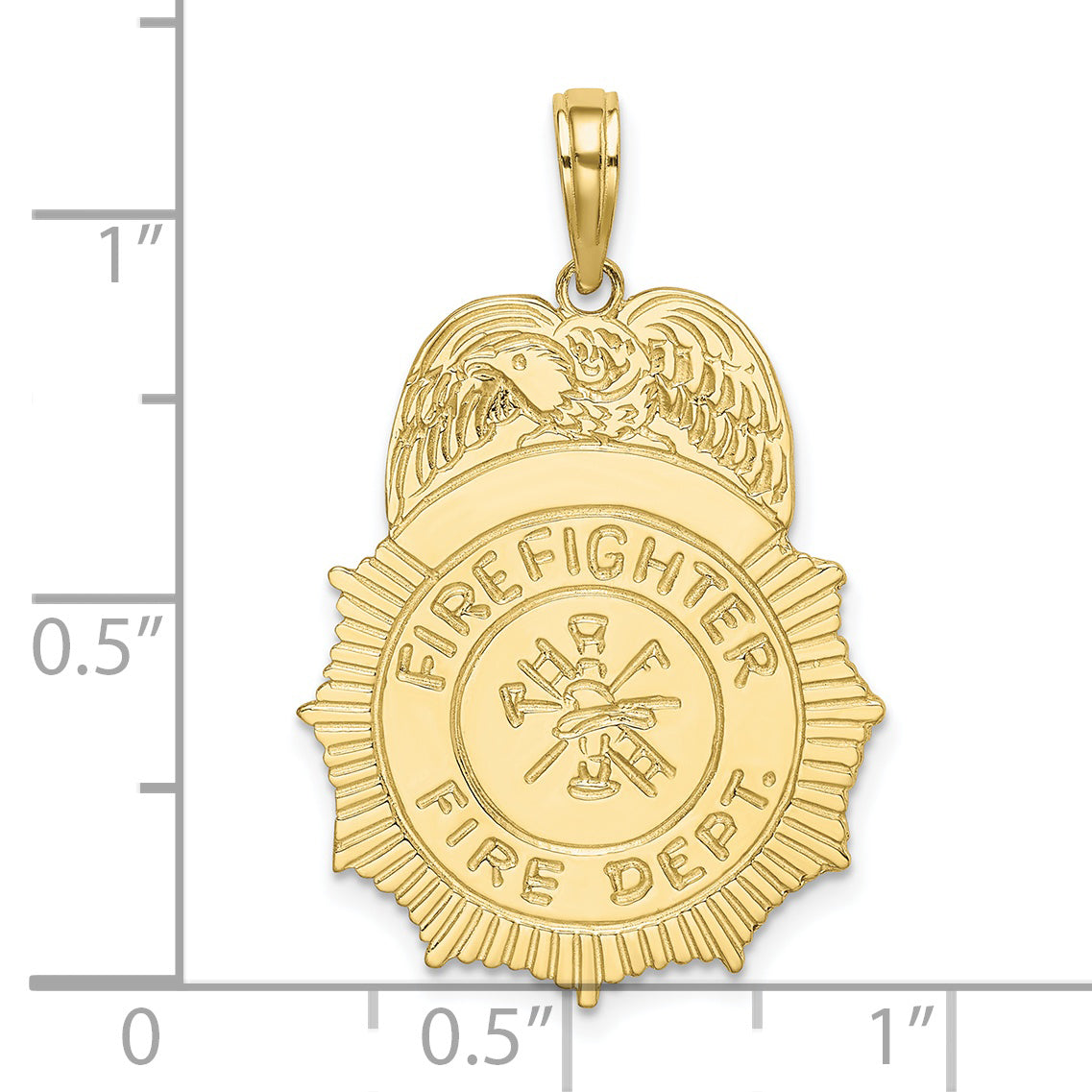 10k FIREFIGHTER FIRE DEPT. Badge Charm