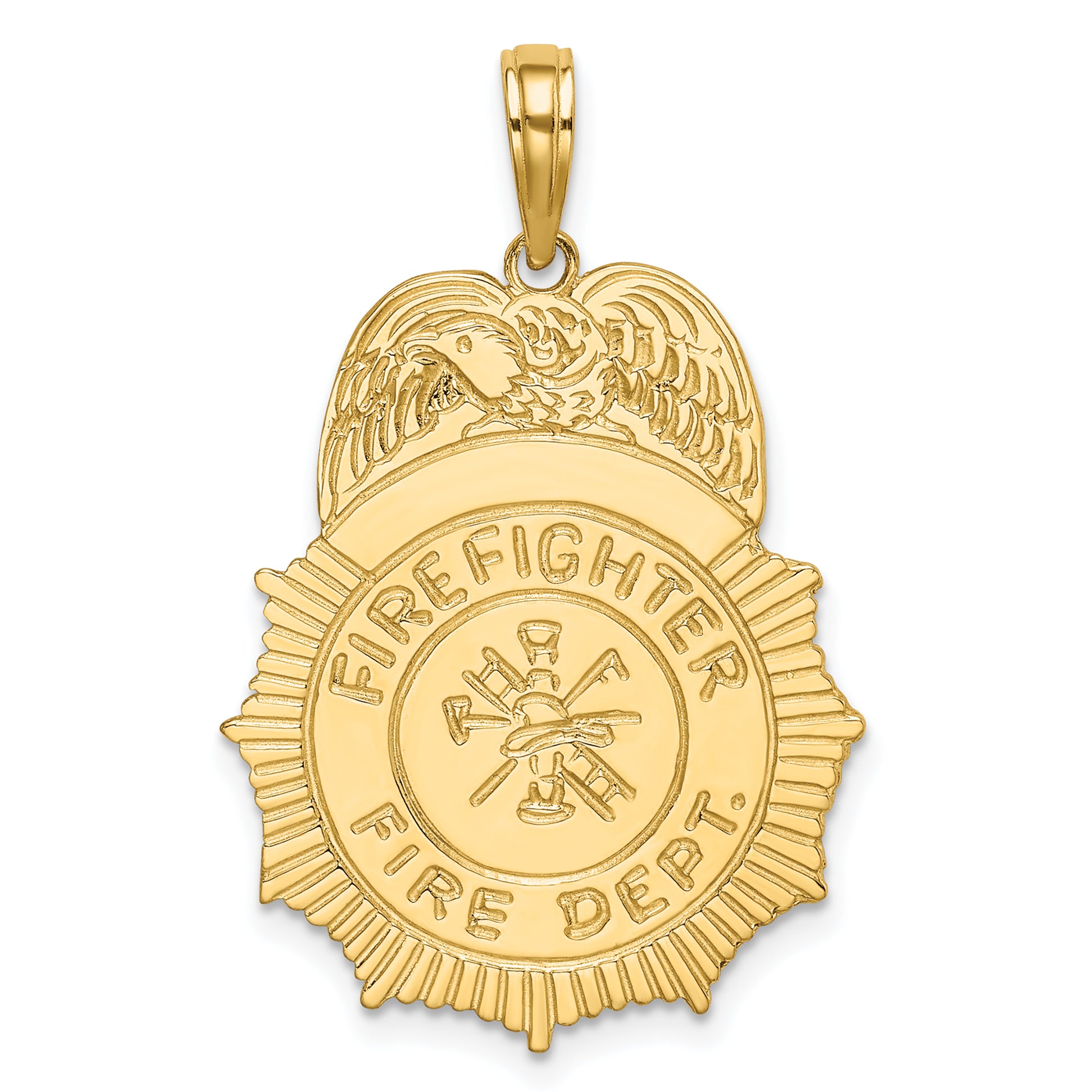 10k FIREFIGHTER FIRE DEPT. Badge Charm