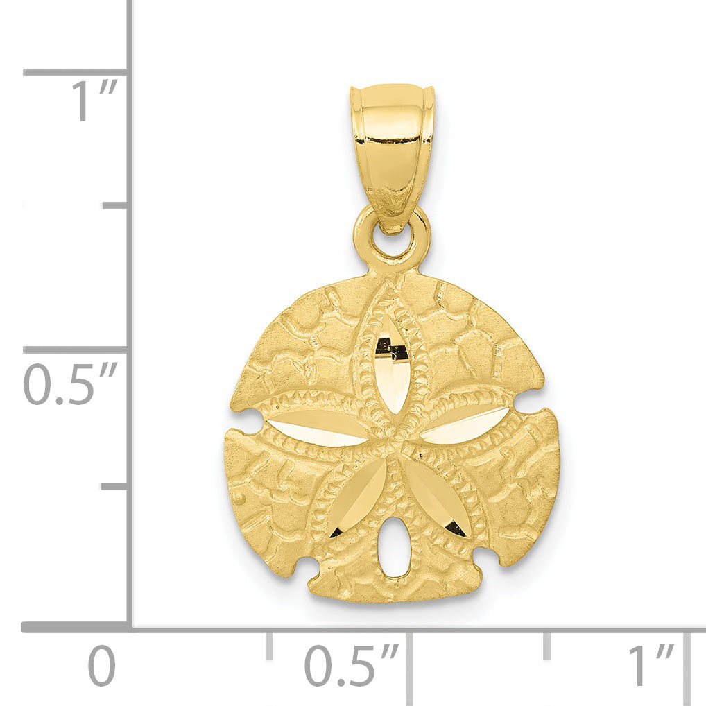 10K Sand Dollar Pendant