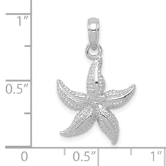 10k White Gold Starfish Pendant