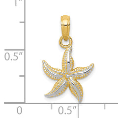 10K w/Rhodium Starfish Charm