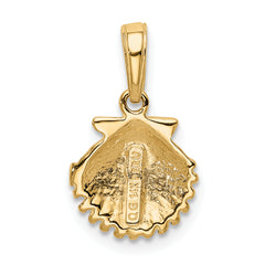 10k Scallop Shell Pendant