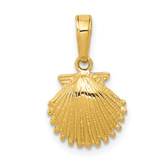 10k Scallop Shell Pendant