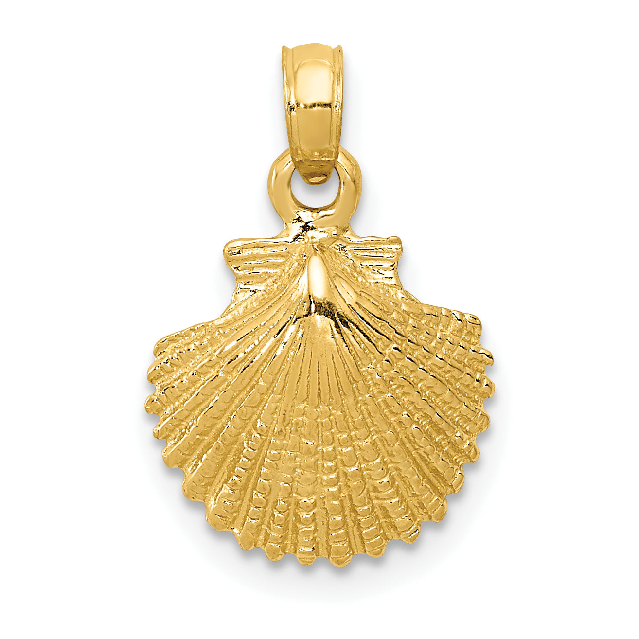 10k Scallop Shell Pendant