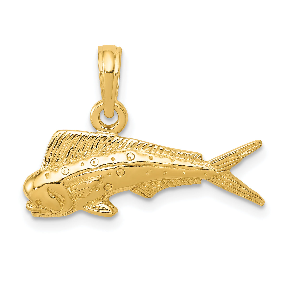 10k Mahi Mahi Fish Pendant