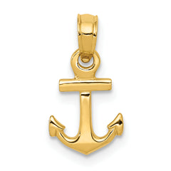 10K Mini Anchor Pendant