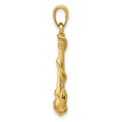 10k Anchor w/Rope Pendant