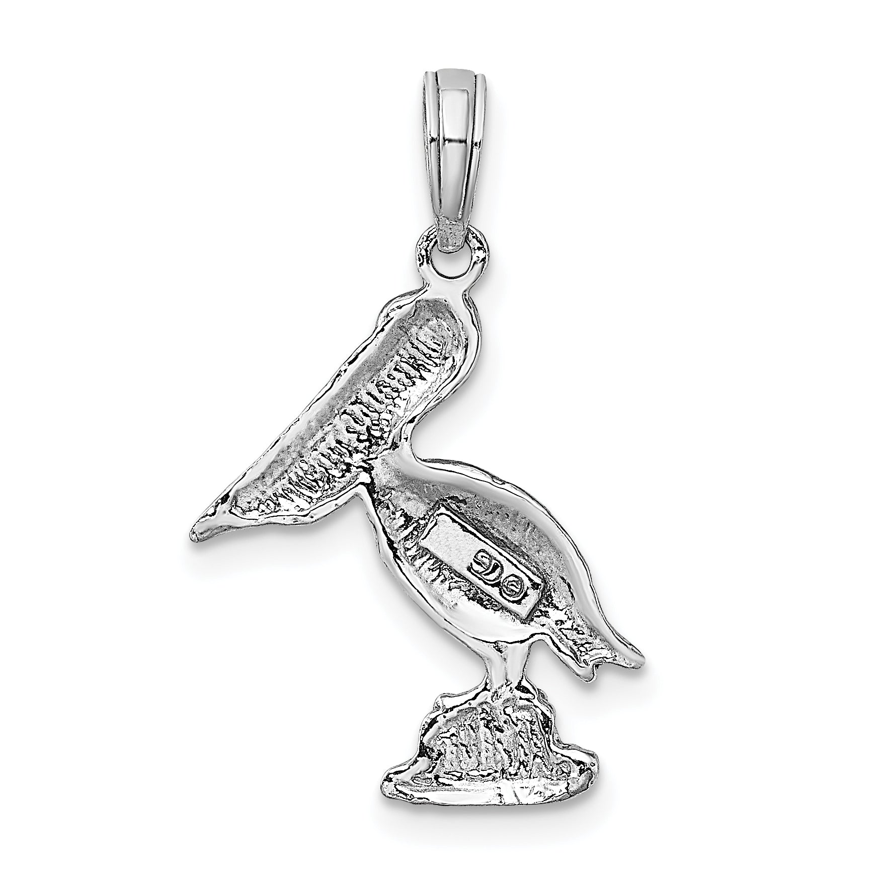 10k White Gold Pelican Pendant