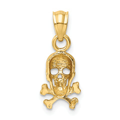 10K Skull and Cross Bones Pendant