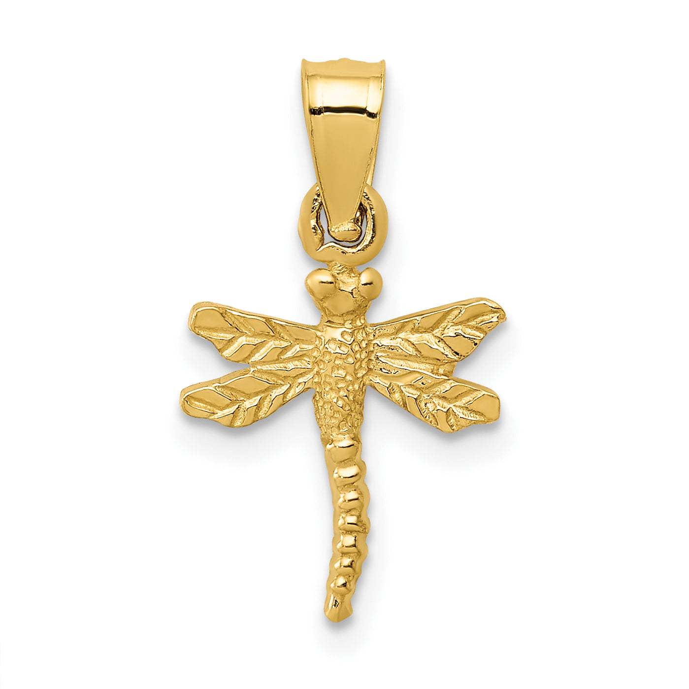 10K Dragonfly Pendant