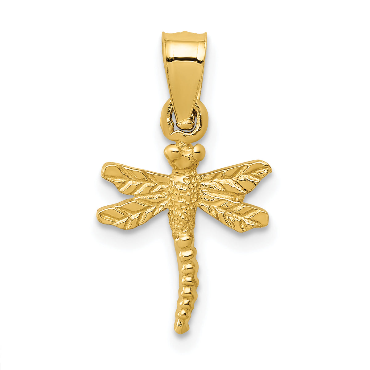 10K Dragonfly Pendant